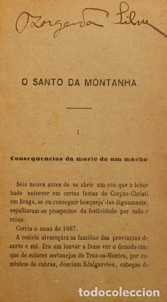 Libros antiguos: CASTELO BRANCO. (Camilo) - O SANTO DA MONTANHA. - Foto 2
