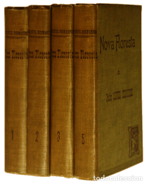 Libros antiguos: BERNARDES. (Padre Manuel) - NOVA FLORESTA. [4 VOLUMES] - Foto 4