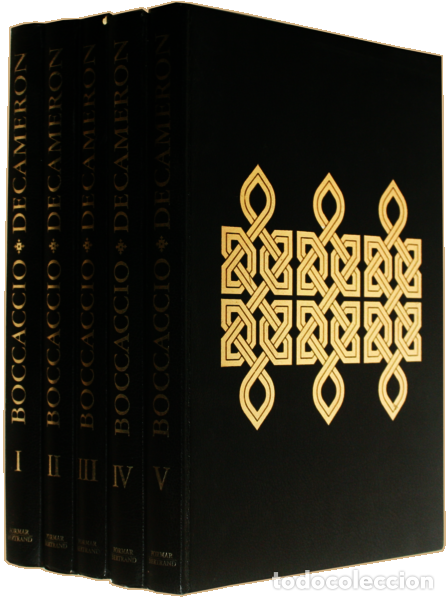 Libros antiguos: BOCCACCIO. (Giovanni) - DECAMERON. [5 VOLS.] - Foto 4