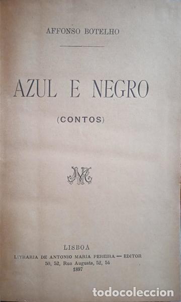 Libros antiguos: BOTELHO. (Afonso) - AZUL E NEGRO. - Foto 1