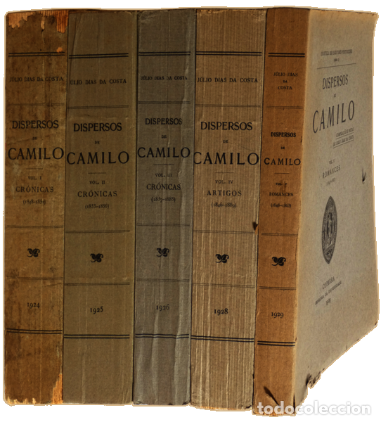 Libros antiguos: CASTELO BRANCO. (Camilo) - DISPERSOS DE CAMILO. [5 VOLS.] - Foto 4