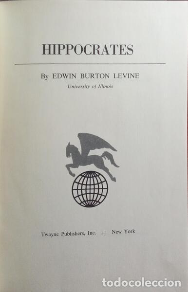 Libros antiguos: BURTON LEVINE. (Edwin) - HIPPOCRATES. - Foto 2