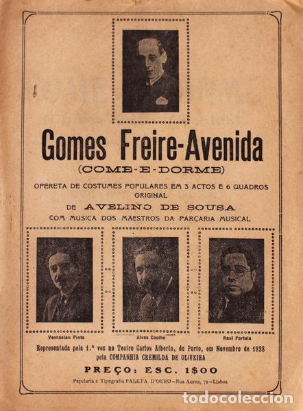 Libri antichi: SOUSA. (Avelino de) - GOMES FREIRE-AVENIDA. (Come-e-Dorme)