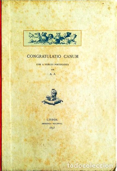 Libros antiguos: CARVALHO. (Thomaz de) - CONGRATULATIO CANUM. - Foto 1