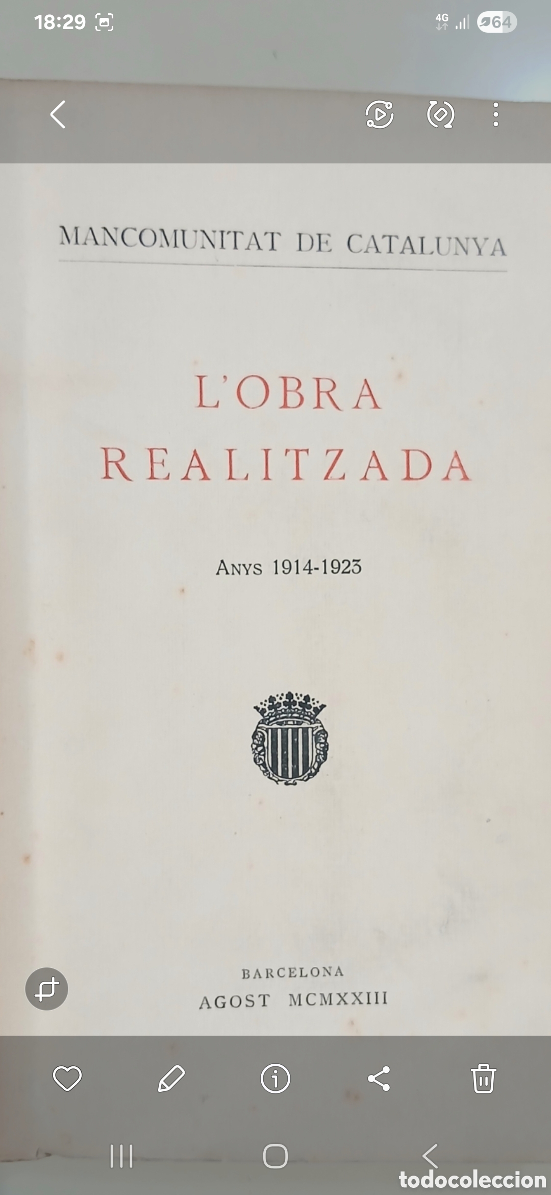 Libros antiguos: Mancomunitat de Catalunya, lobra realitzada34 - Foto 1
