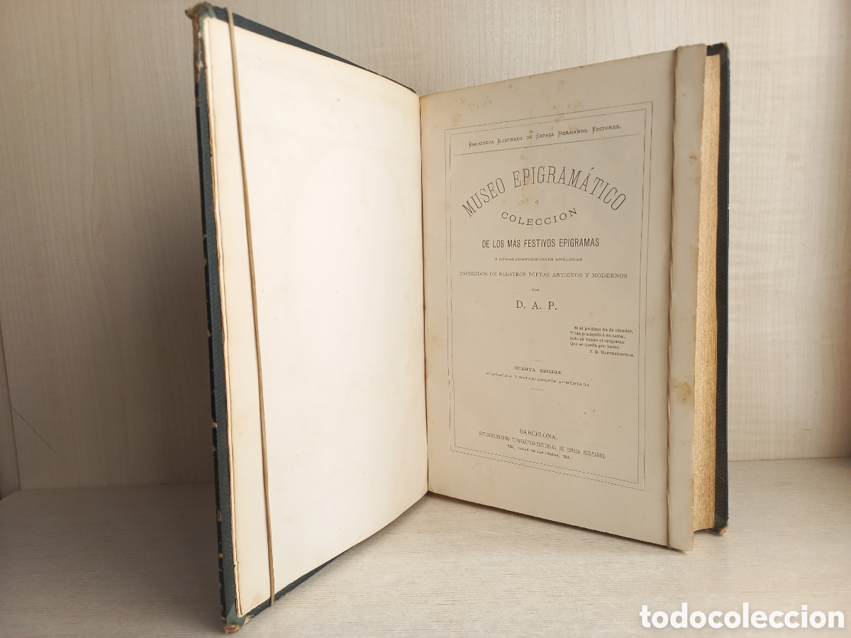 Libros antiguos: Museo Epigramatico. VVAA. Hermanos Espasa. Ilustrado. - Foto 6