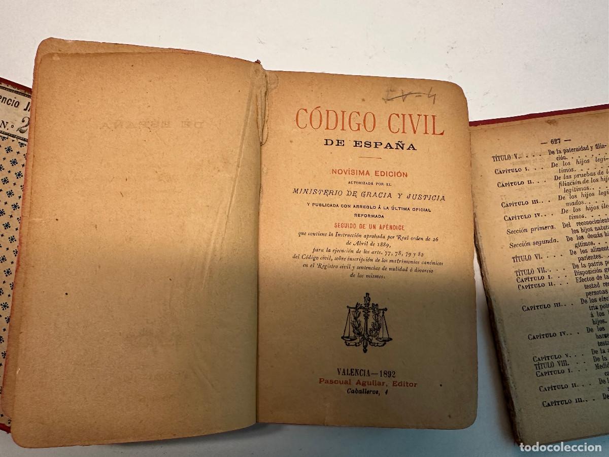 Libros antiguos: CODIGO CIVIL DE 1892 NOVISIMA EDICION - Foto 6