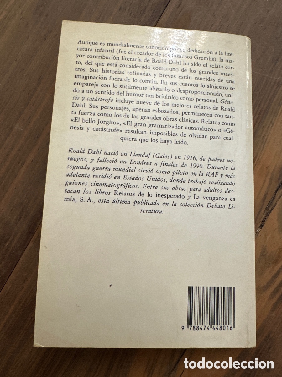 Libros antiguos: ROALD DAHL. GENESIS Y CATASTROFE. DEBATE - Foto 6