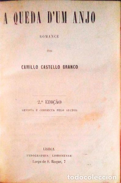 Libros antiguos: CASTELO BRANCO. (Camilo) - A QUEDA DE UM ANJO. - Foto 1