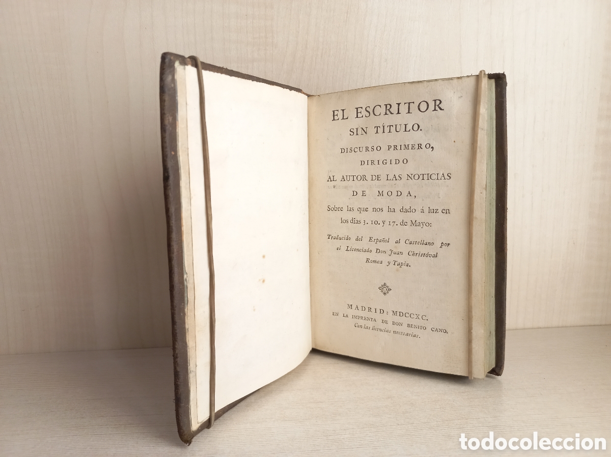 Libros antiguos: El escritor sin t&iacute;tulo. Imprenta de Benito Cano, 1790. - Foto 5