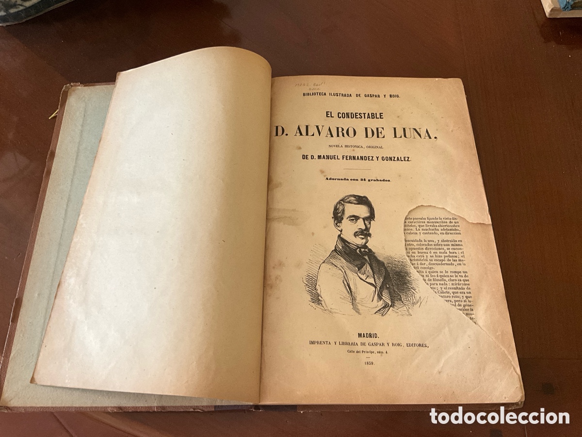 Libros antiguos: El condestable D. Alvaro de Luna. 1859 - Foto 4