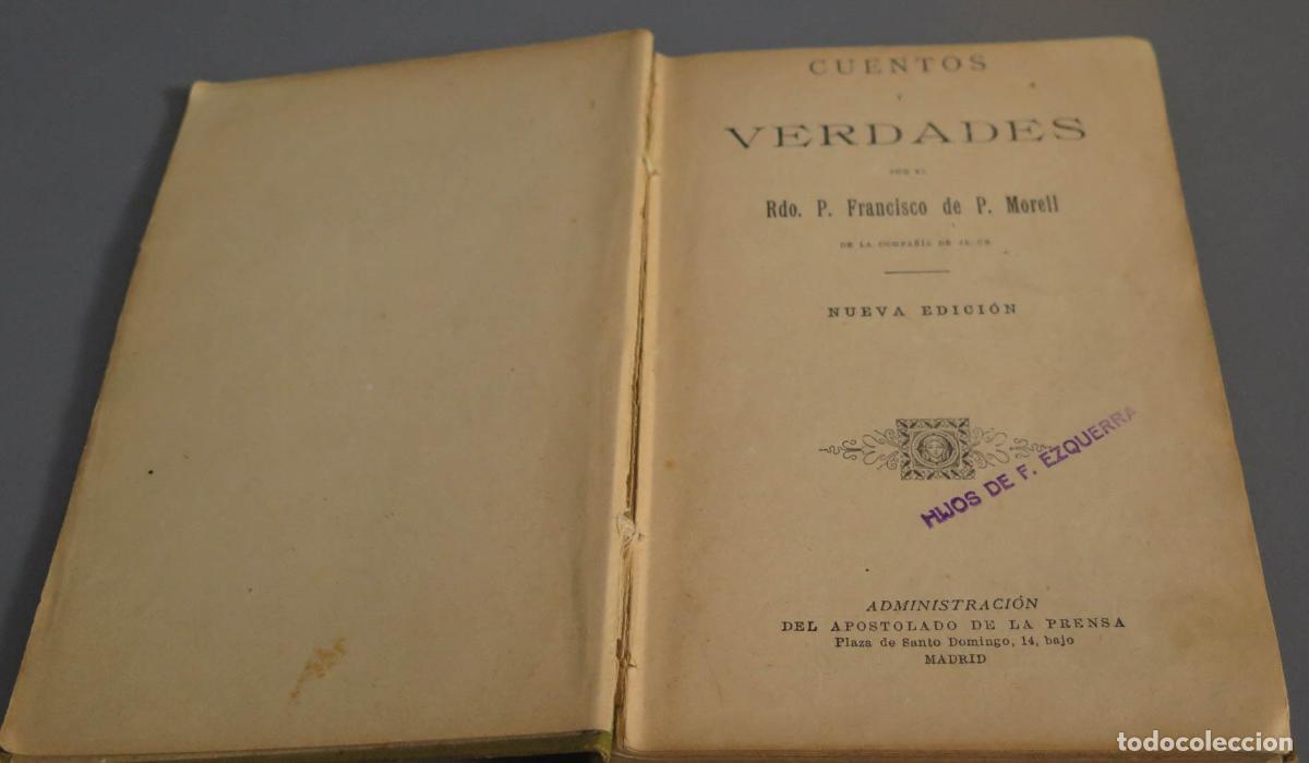 Libros antiguos: Cuentos y verdades MORELL - Foto 2