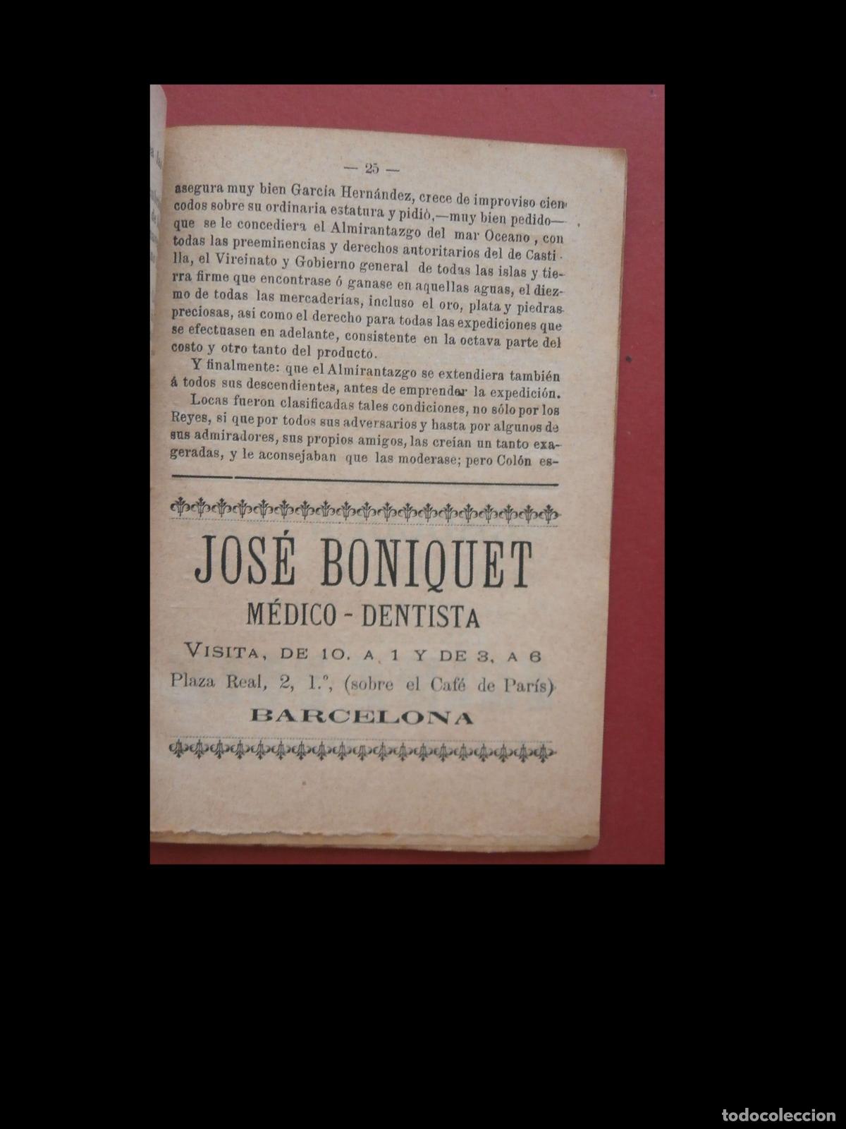 Libros antiguos: Centenario cuarto de Colon. J. Agramunt - Foto 3