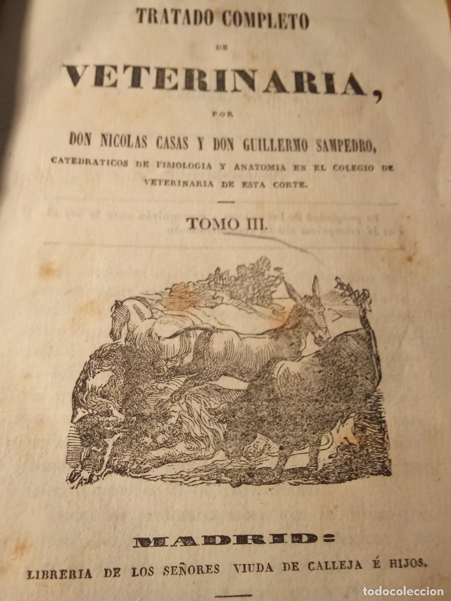 Libros antiguos: Tratado completo de veterinaria. - Foto 2