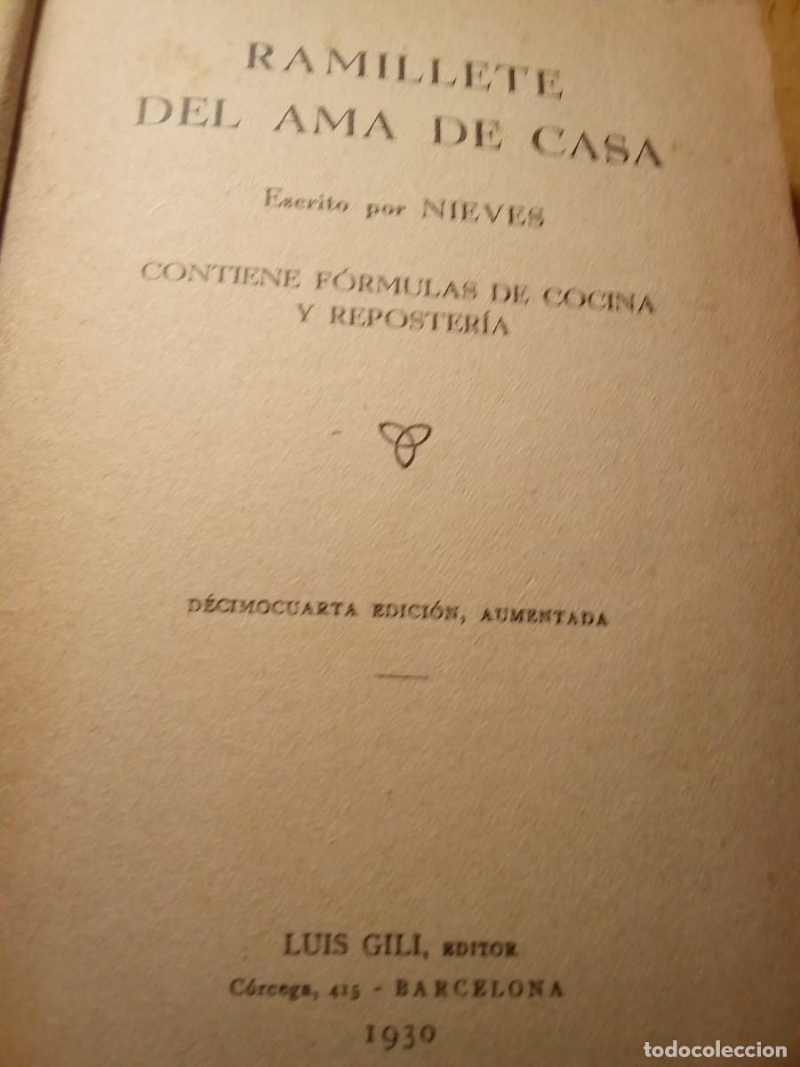 Libros antiguos: Ramillete del ama de casa. - Foto 2