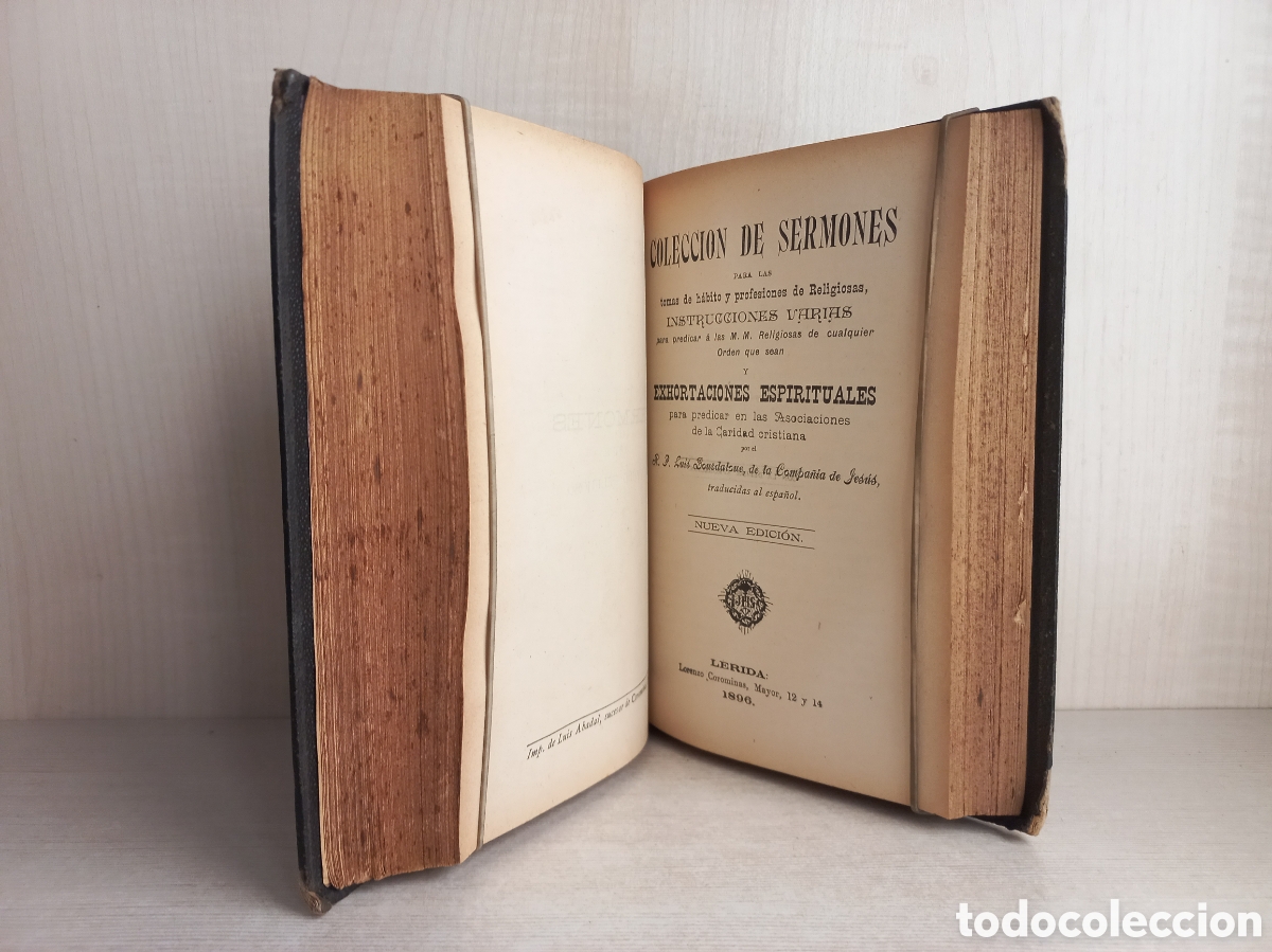 Libros antiguos: Sermones del Luis Bourdaloue. Colecci&oacute;n de Sermones. Sermones en Compendio. - Foto 5