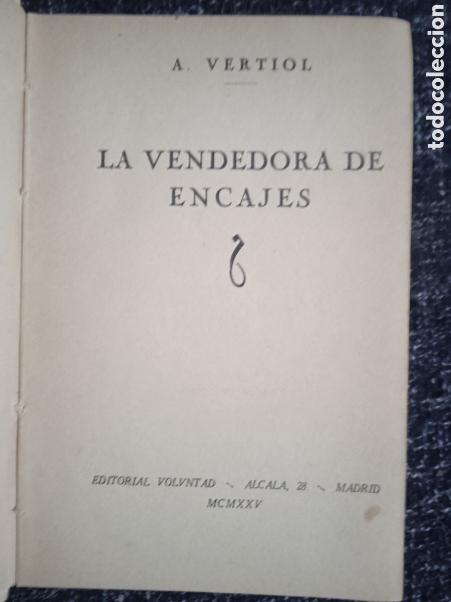 Libros antiguos: La Vendedora De Encajes / Andree Vertiol - Foto 2