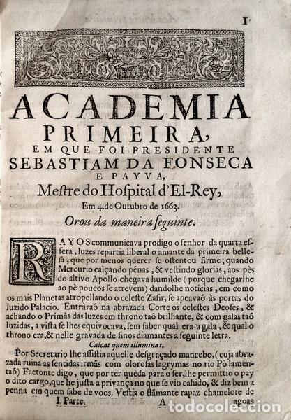 Libros antiguos: ACADEMIAS DOS SINGULARES DE LISBOA. - Foto 3