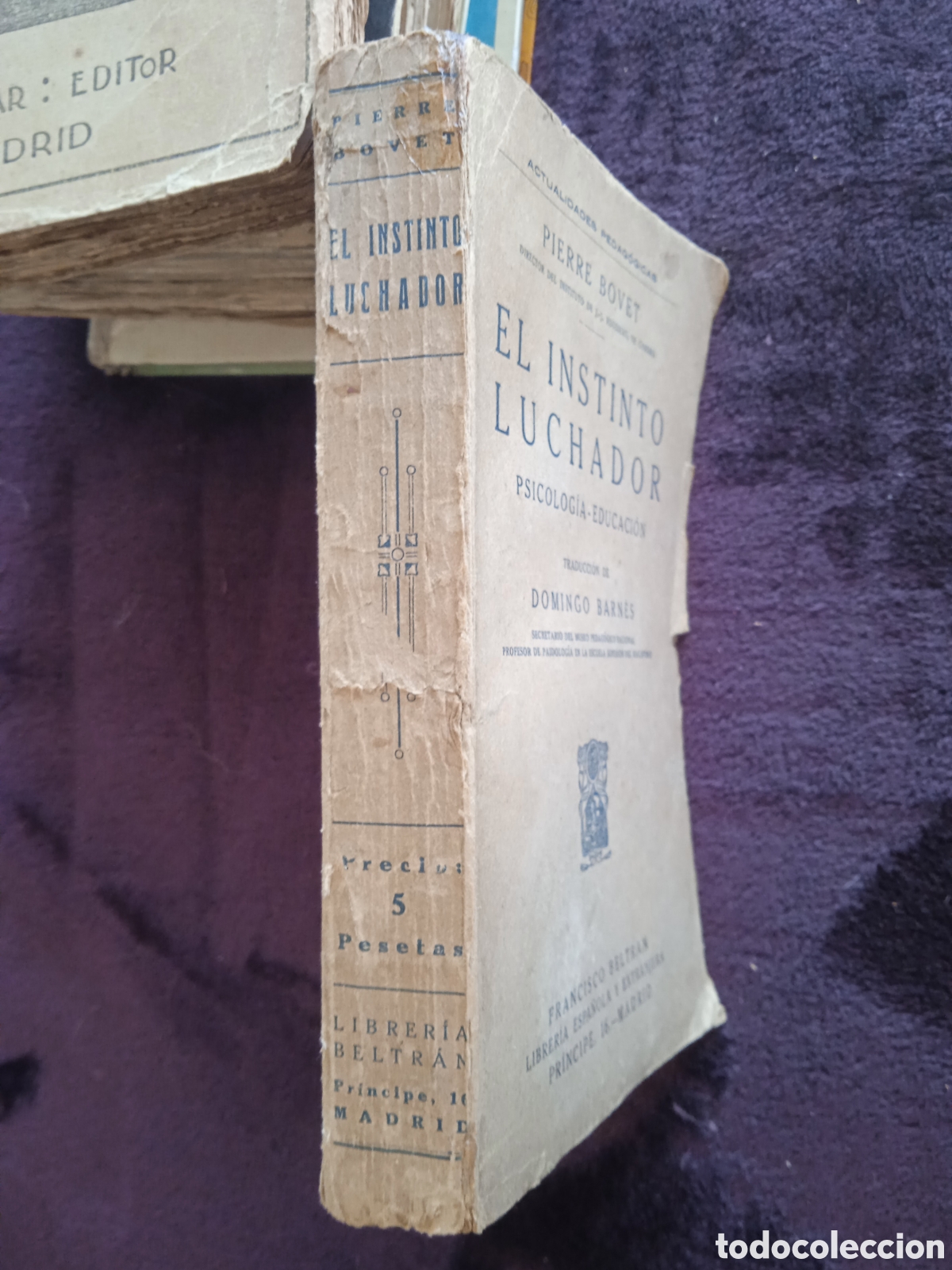 Libros antiguos: EL INSTINTO LUCHADOR / PIERRE BOVET - Foto 4