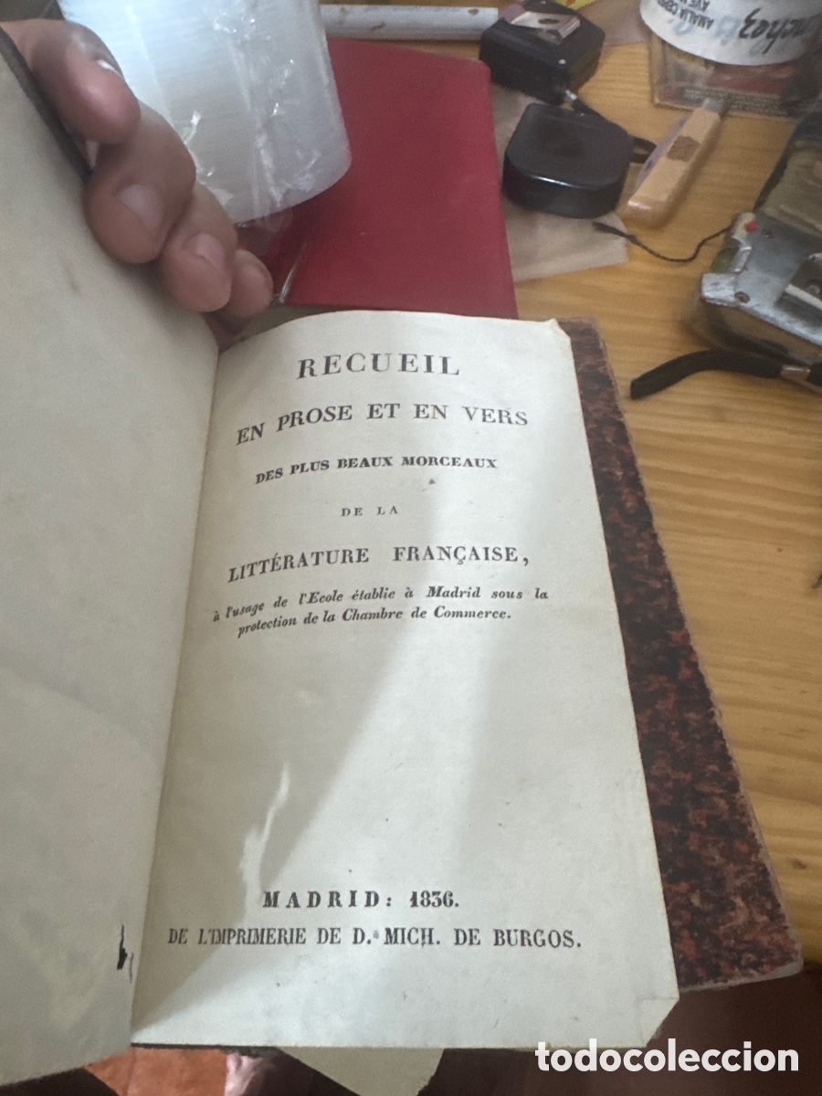 Libros antiguos: En versos de la literatura francesa - Foto 1