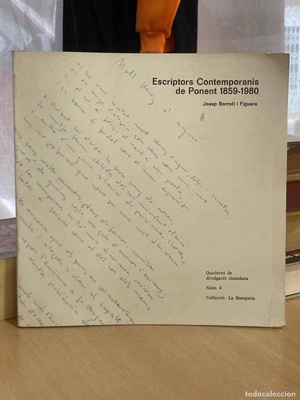 Libros antiguos: Escriptors contemporanis de Ponent 1859-1980 - Foto 1