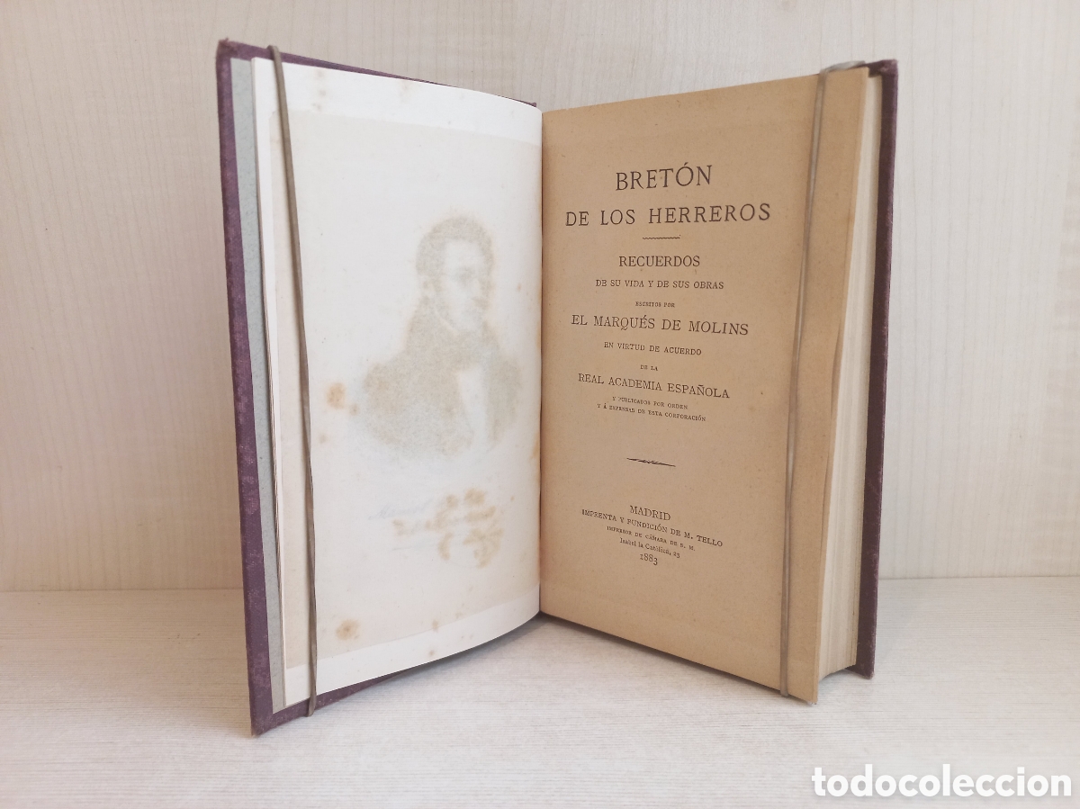 Libros antiguos: Bret&oacute;n de los Herreros. Marqu&eacute;s de Molins. Tello, 1883. - Foto 5