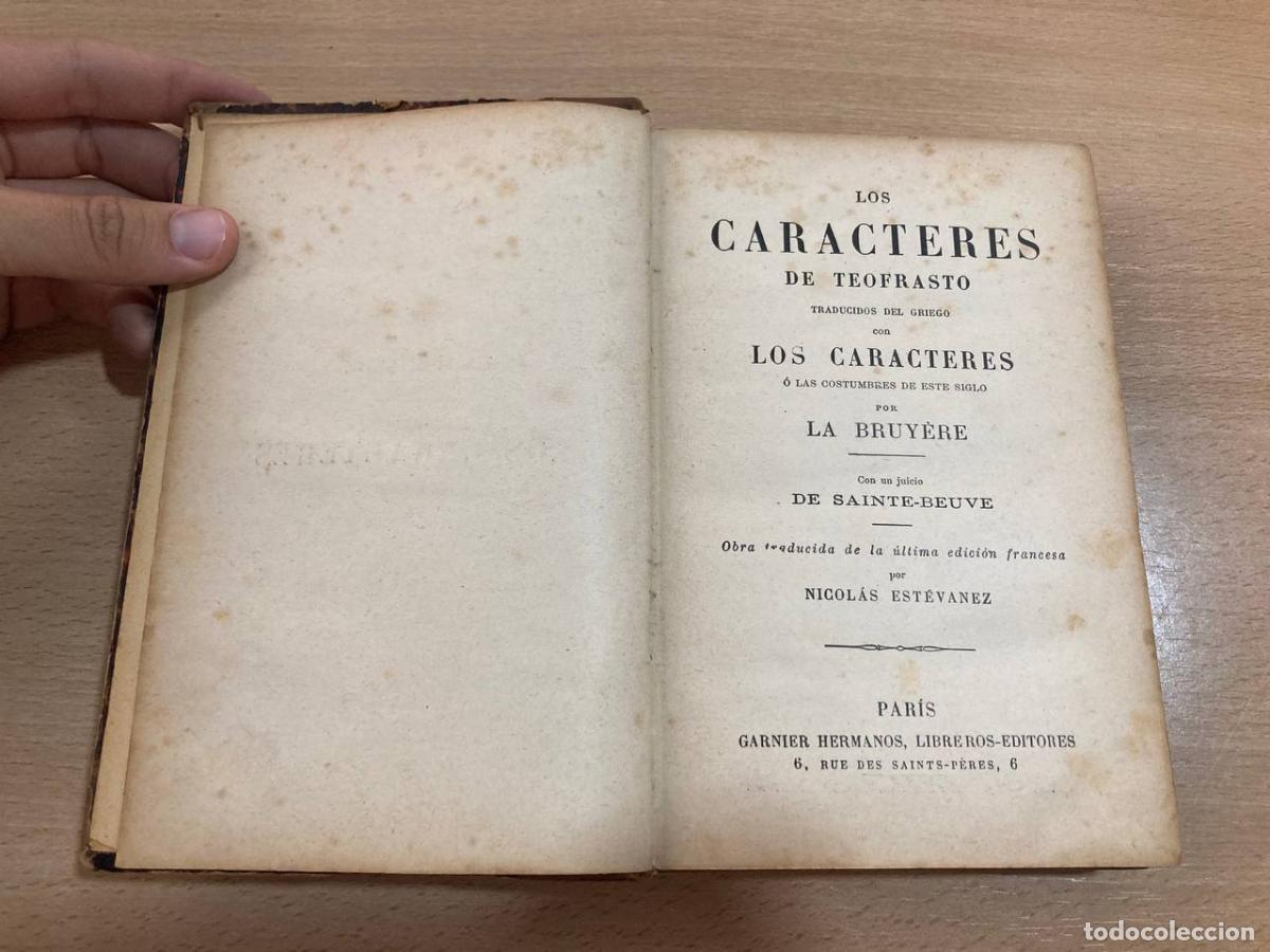 Libros antiguos: Los caracteres de teofrasto - Foto 1