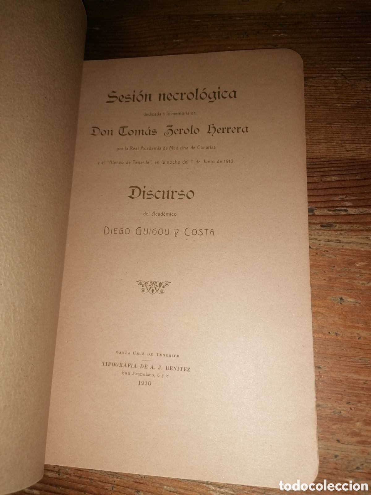 Libros antiguos: Necrolog&iacute;a de D. Tom&aacute;s Zerolo - D. Guigou - Foto 2