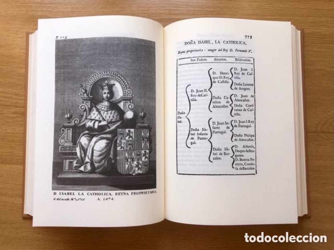 Libros antiguos: Genealog&iacute;a de las Reinas de Espa&ntilde;a - Foto 1