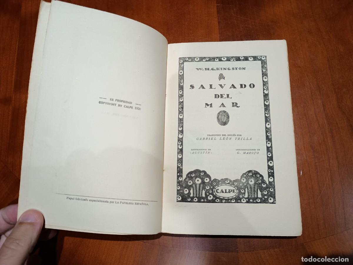 Libros antiguos: Salvado del mar Kingston Editorial Calpe - Foto 3