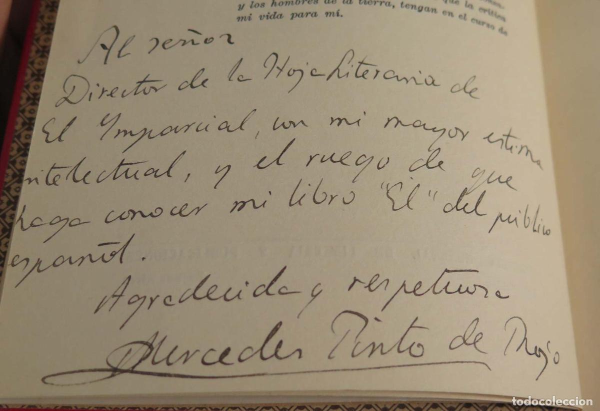 Libros antiguos: EL. MERCEDES PINTO. DEDICATORIA EXTENSA Y AUTOGRAFA - Foto 2