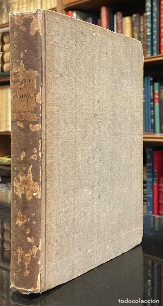 Libri antichi: Diccionario Marino Ingles - Espa&ntilde;ol para uso del Colegio Naval - Juan Jose Martinez de Espinosa y Ta