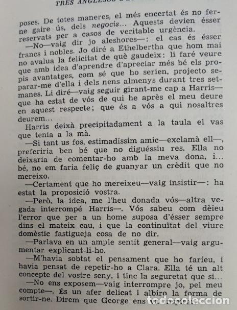 Libros antiguos: TRES ANGLESOS, JEROME K. EDITORIAL SELECTA BARCELONA 1953, LIBRO EN CATALAN - Foto 6