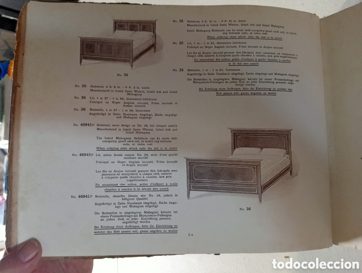 Libros antiguos: Cat&aacute;logo de muebles a&ntilde;o 1909 - Foto 7