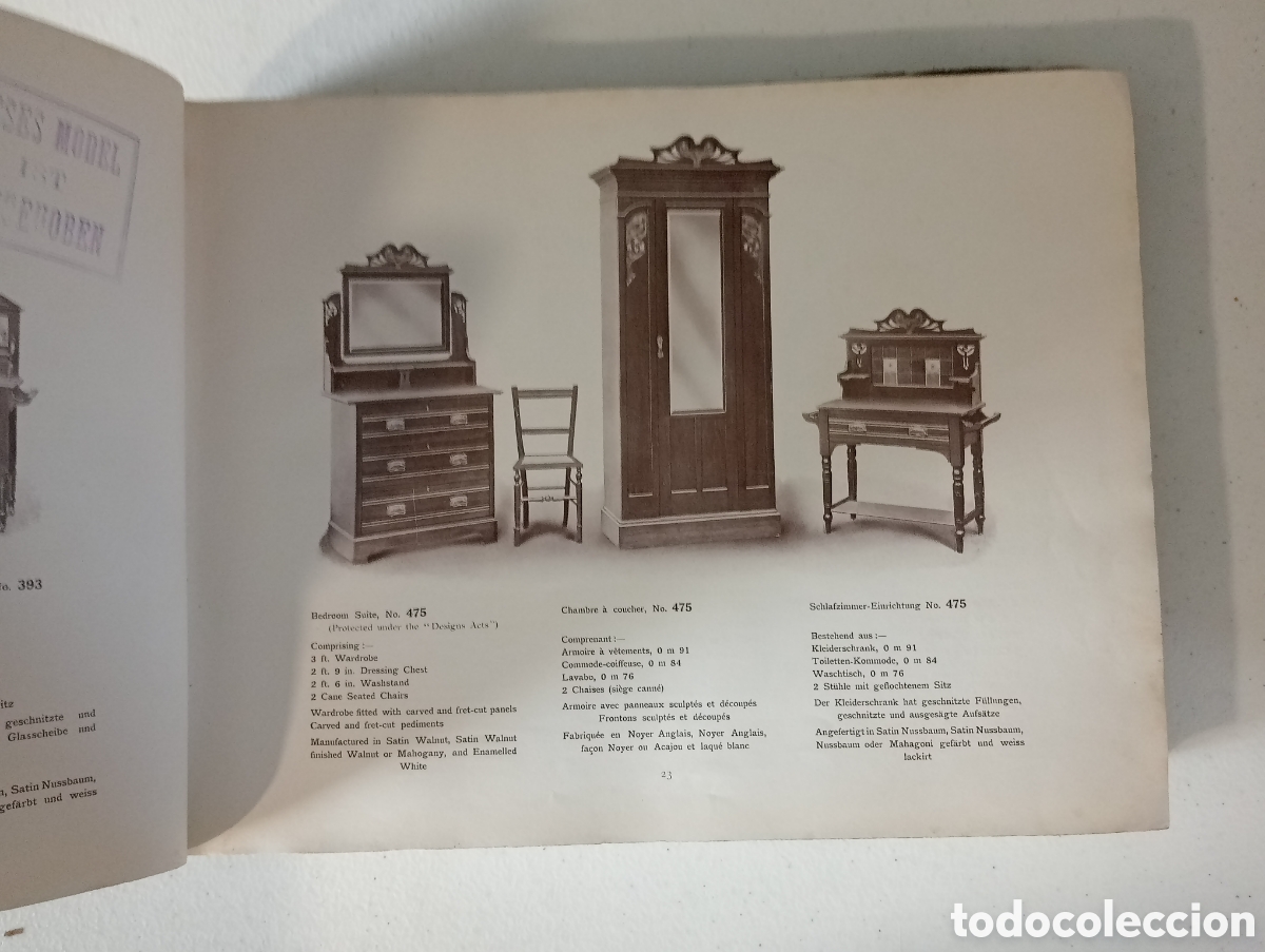 Libros antiguos: Cat&aacute;logo de muebles a&ntilde;o 1909 - Foto 8