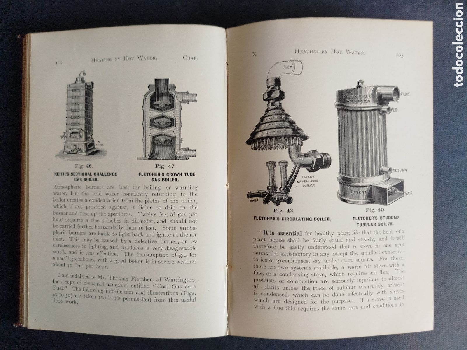 Libros antiguos: &rdquo;HEATING BY HOT WATER&rdquo; WALTER JONES. 1894 - Foto 6