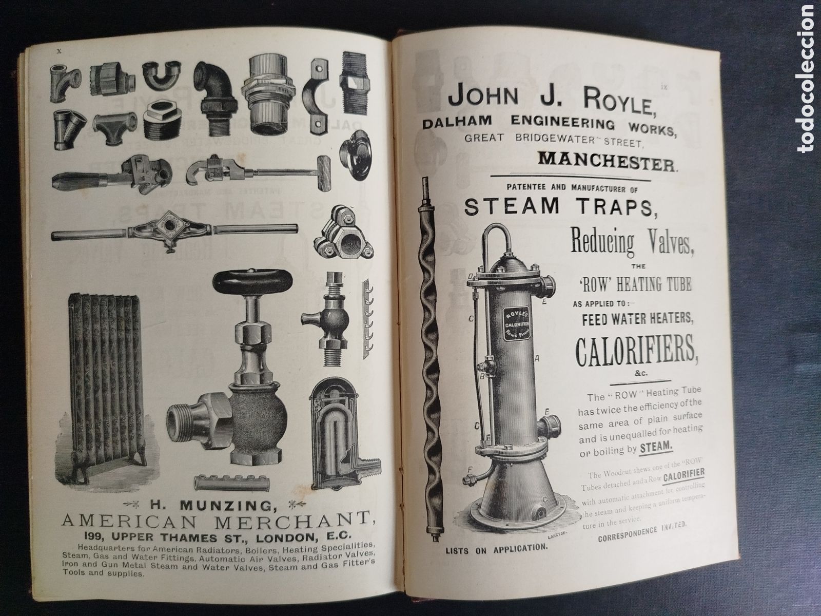Libros antiguos: &rdquo;HEATING BY HOT WATER&rdquo; WALTER JONES. 1894 - Foto 9