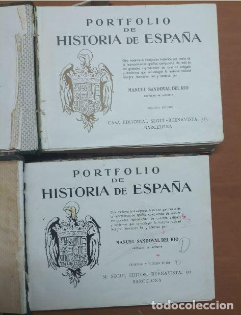 Libros antiguos: PORTFOLIO HISTORIA DE ESPA&Ntilde;A 2 TOMOS - Foto 1