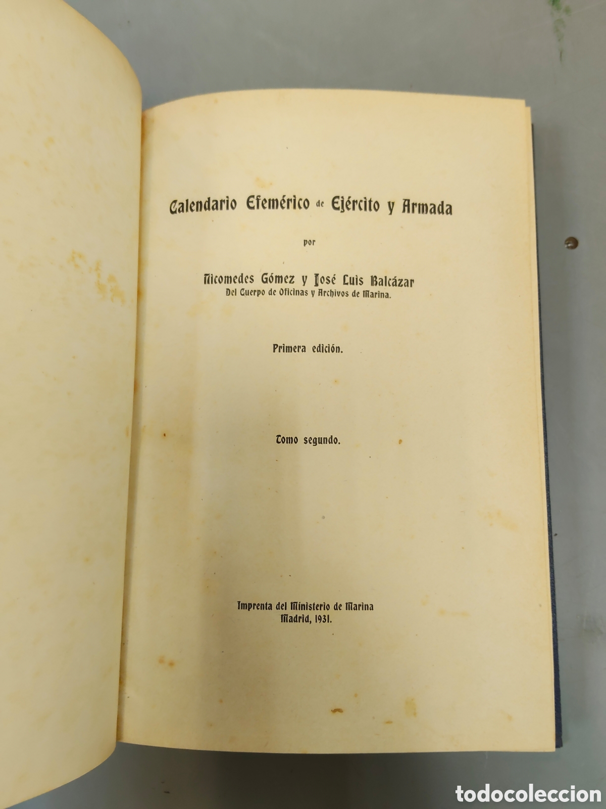 Libros antiguos: Calendario Efemerico de Ejercito y Armada - Foto 2