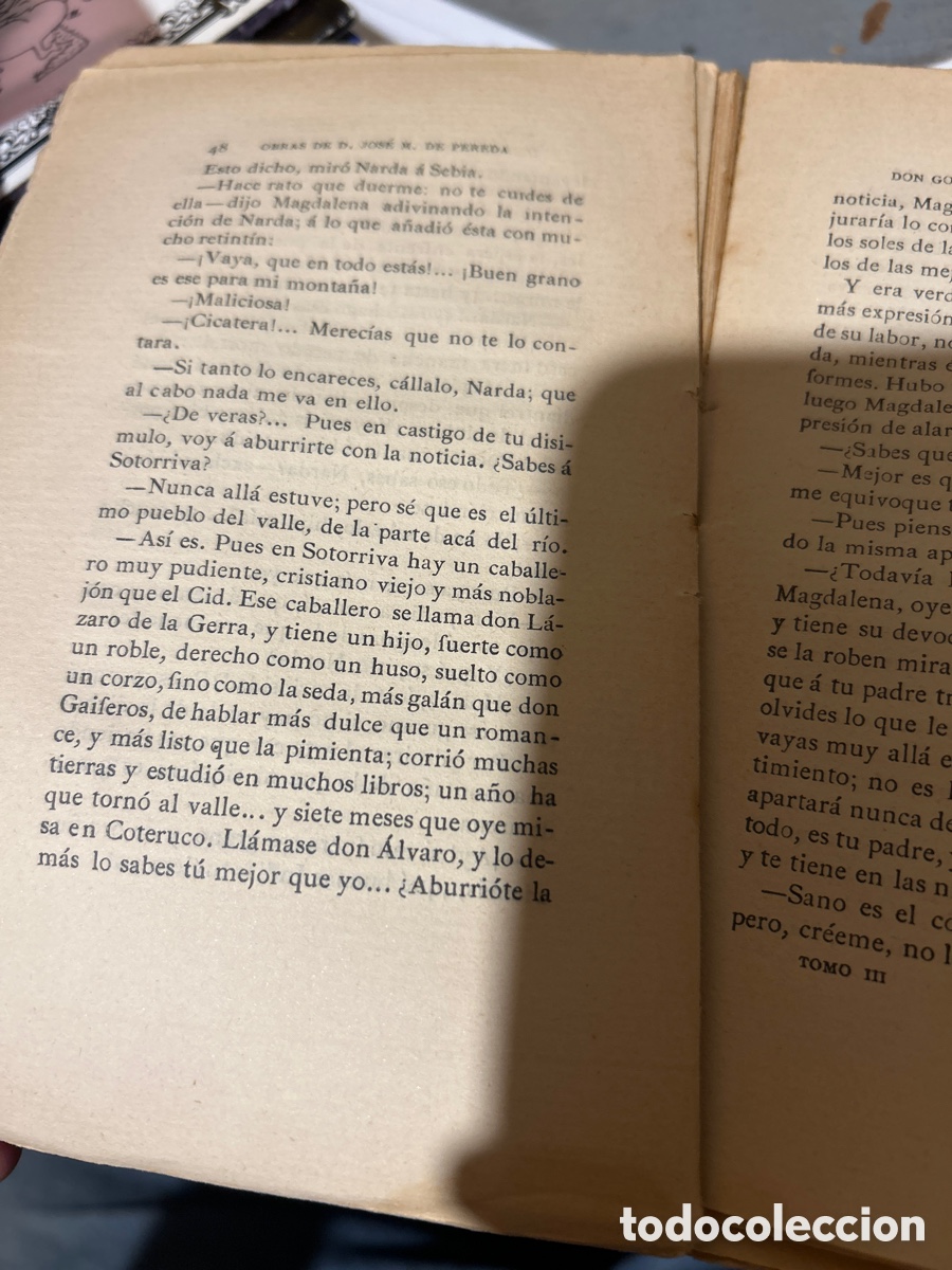 Libros antiguos: Obras completas de D Jos&eacute; M. De Pereda tomo III - Foto 3