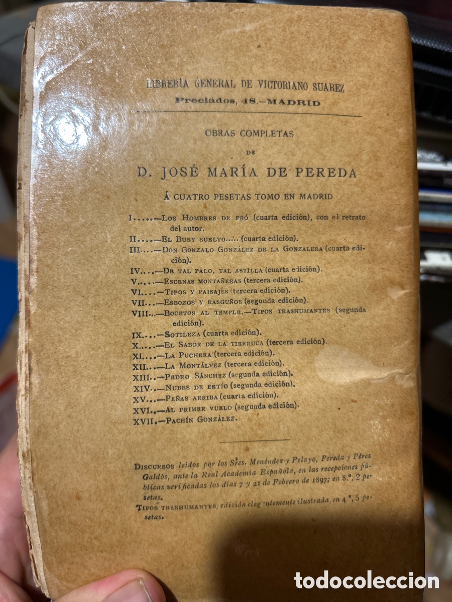 Libros antiguos: Obras completas de D Jos&eacute; M. De Pereda. Tomo XI - Foto 4
