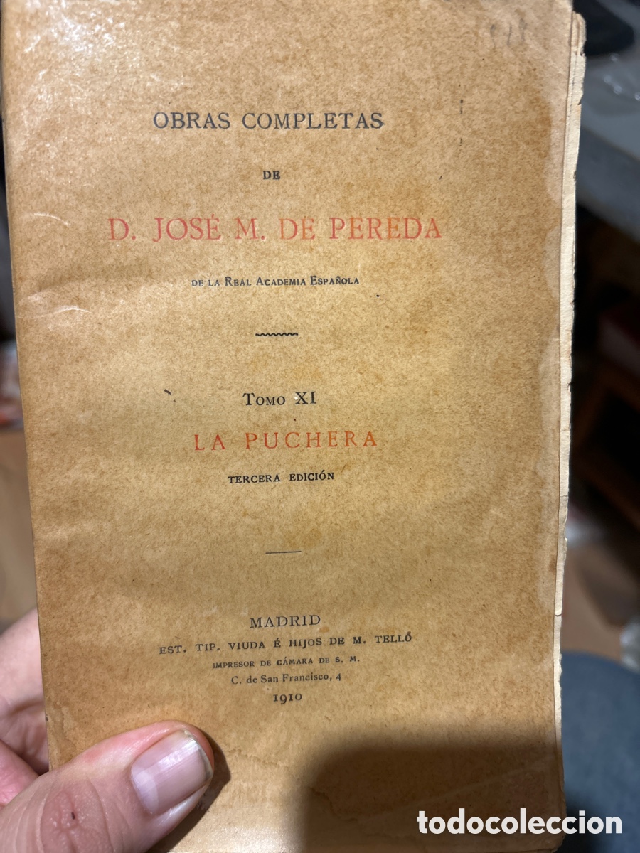 Libros antiguos: Obras completas de D Jos&eacute; M. De Pereda. Tomo XI - Foto 1