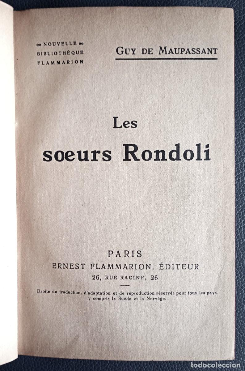 Libros antiguos: Guy de Maupassant . Les soeurs Rondoli - Foto 4
