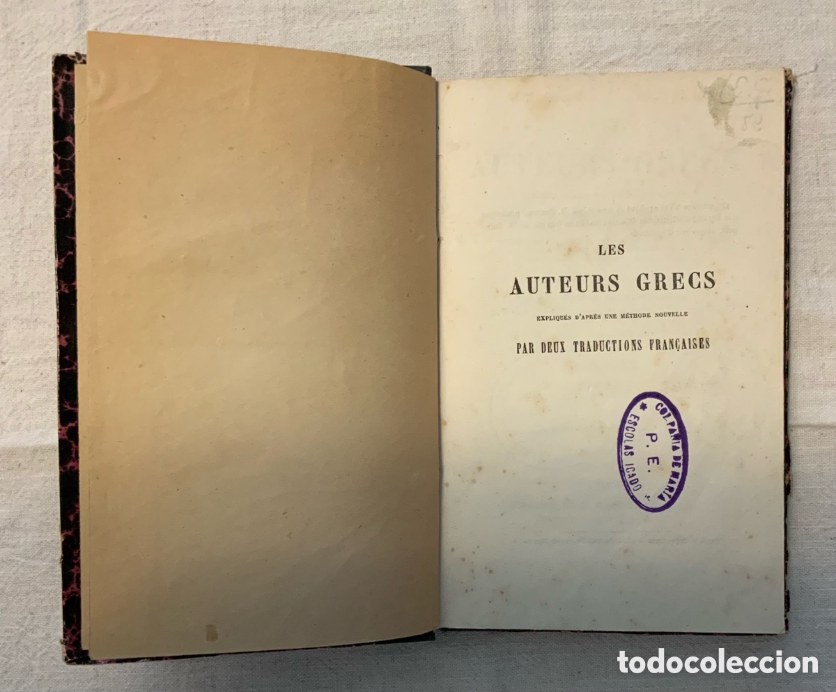 Libros antiguos: Les Auteurs Grecs. Sophocle. Electre. 1863 - Foto 3