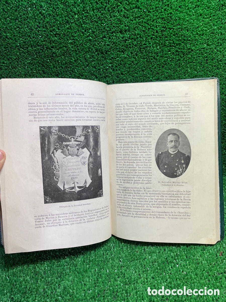 Libros antiguos: Almanaque de Ferrol 1909 - Leandro de Saralegui- B4 - Foto 8
