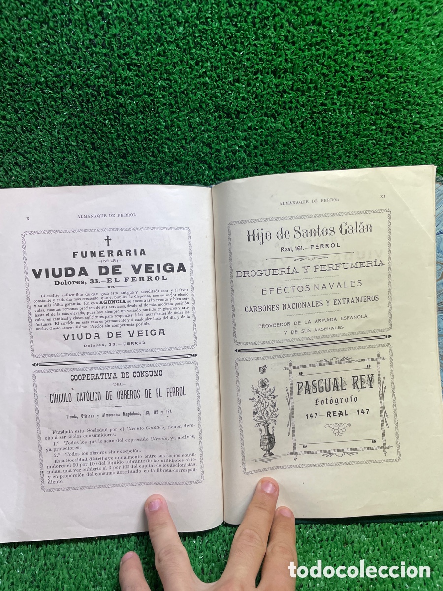 Libros antiguos: Almanaque de Ferrol 1909 - Leandro de Saralegui- B4 - Foto 9