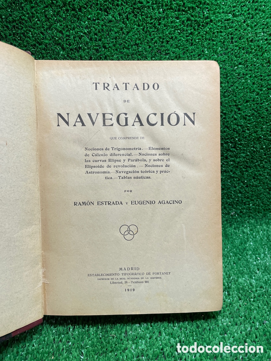 Libros antiguos: Tratado de Navegacion - Estrada y Agnacio-A5 - Foto 4