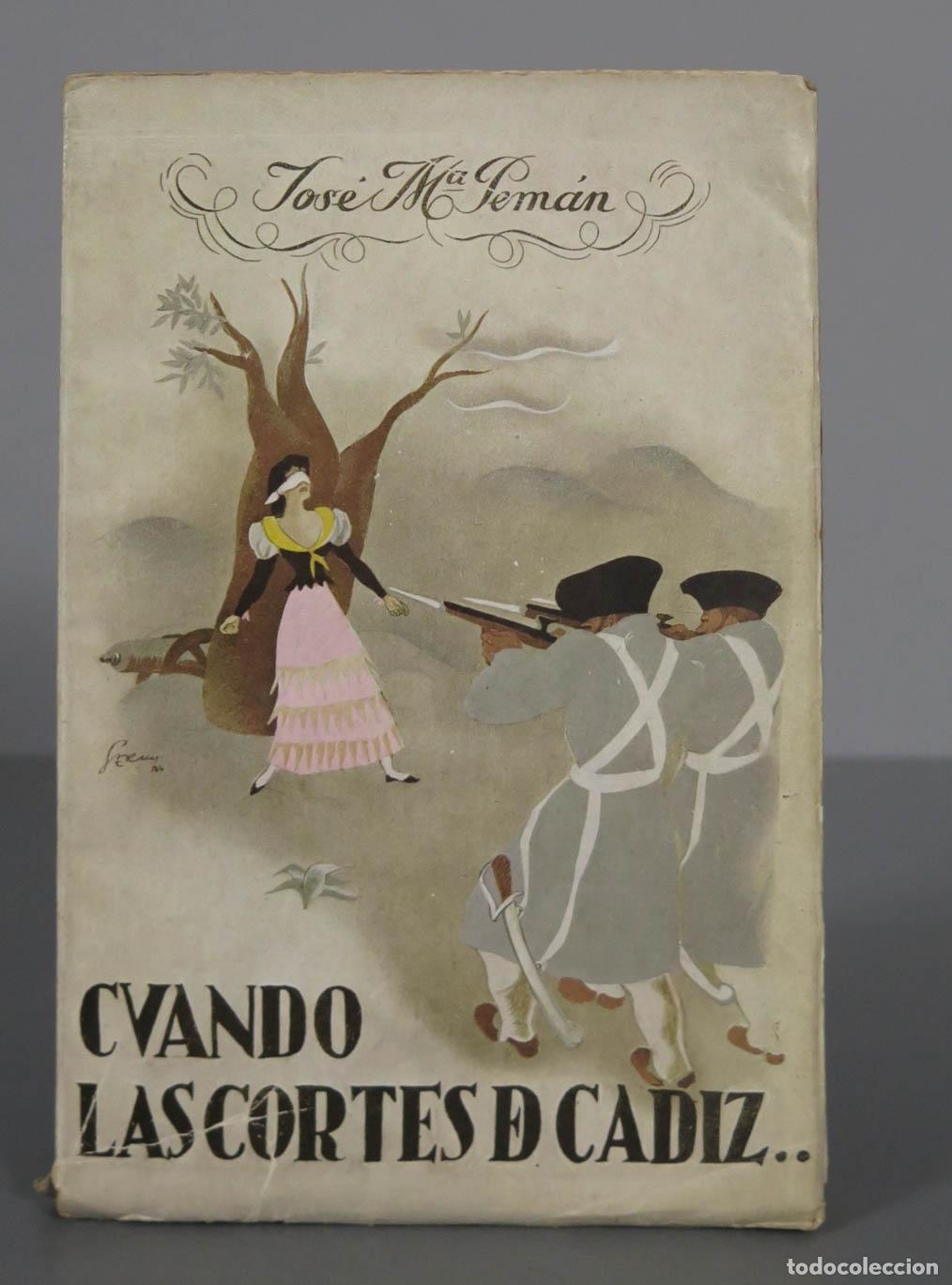 Libros antiguos: Cuando las Cortes de C&aacute;diz Pem&aacute;n, Jos&eacute; M&ordf; 1934 - Foto 1