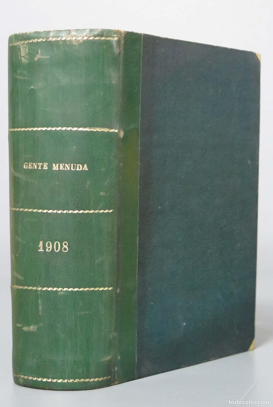 Libros antiguos: Gente Menuda. 1908 NUMEROS DEL 2 AL 51. A&Ntilde;O 1908 - Foto 1