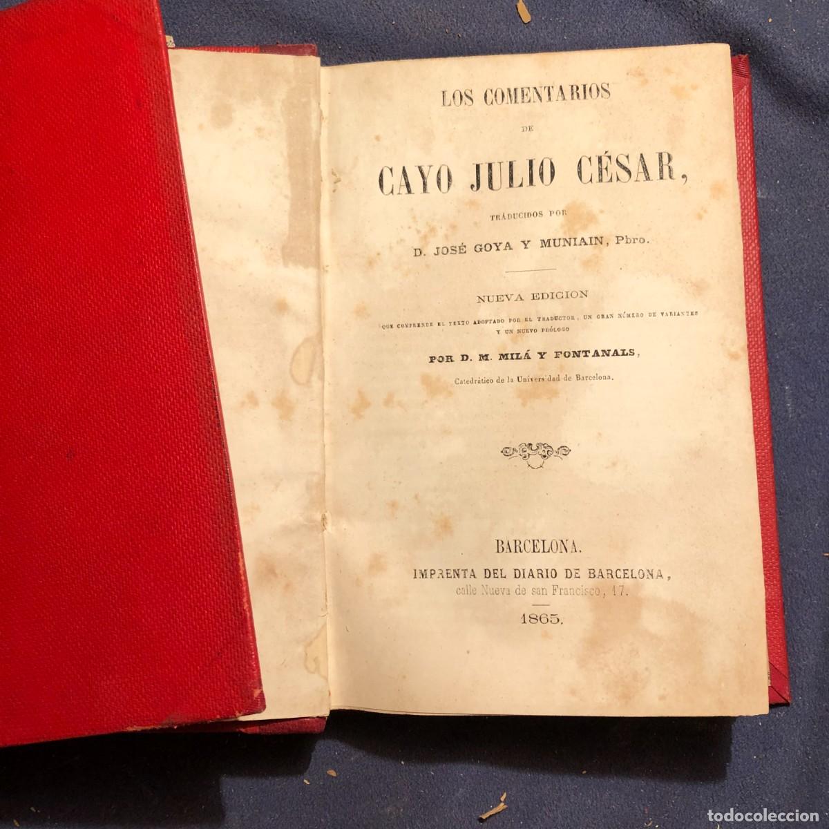 Libros antiguos: JULIO CESAR: - LOS COMENTARIOS DE JULIO CESAR ( 2 VOLUMENES) - (1865) - Foto 3